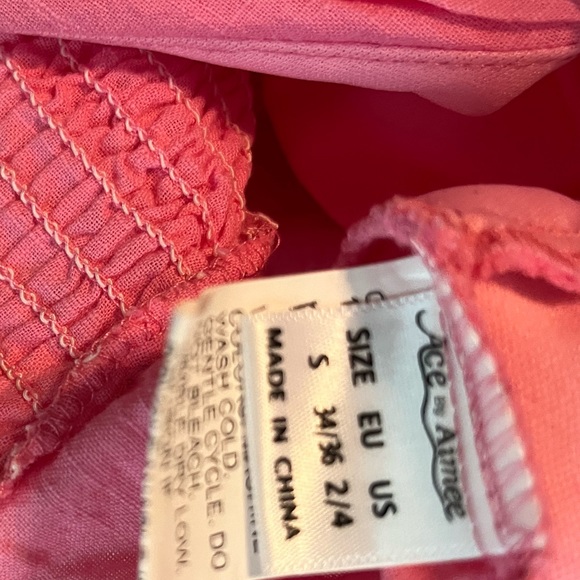 Ace by Aimee | Pink Flutter-Sleeve Crop Top & Button-Up Skirt - Women - Picture 3 of 5